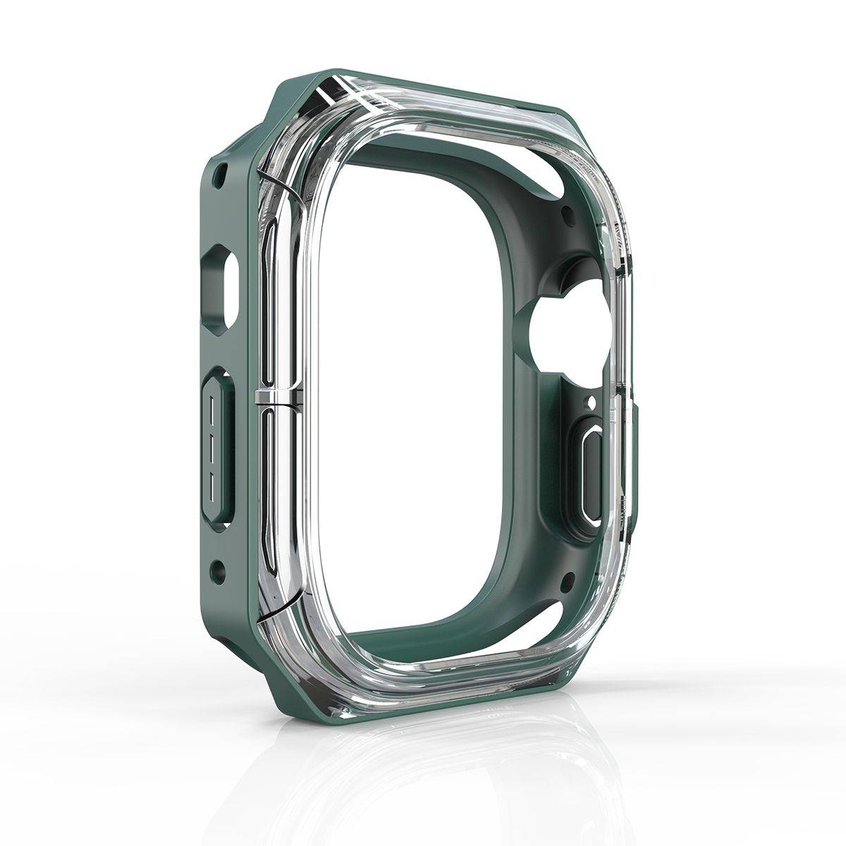 Für Apple Watch Ultra 1 + 2 49mm Uhr Gehäuse Silikon Schutz Hülle Grün