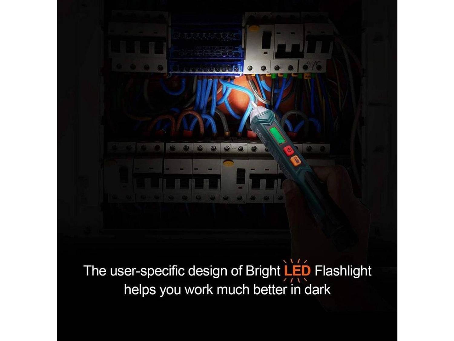 TACKLIFE VT02 Laser & Nivelliergeräte Berührungsloser Wechselspannungsprüfer/Spannungsprüfstift