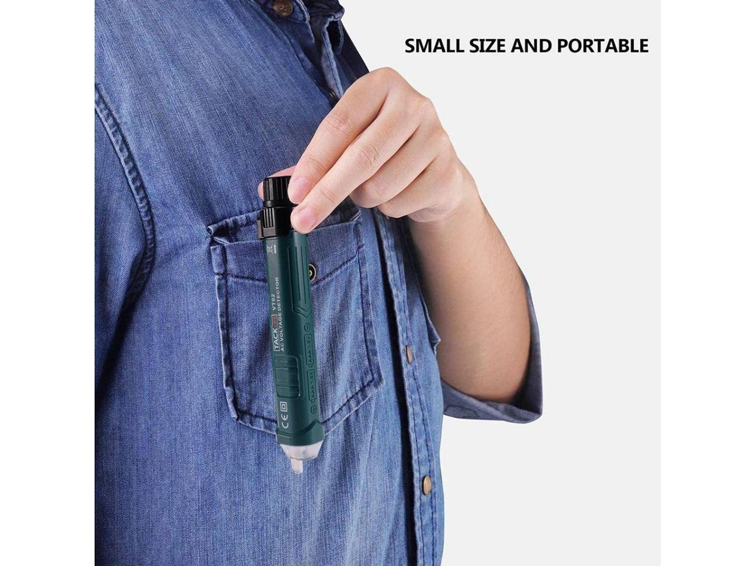 TACKLIFE VT02 Laser & Nivelliergeräte Berührungsloser Wechselspannungsprüfer/Spannungsprüfstift