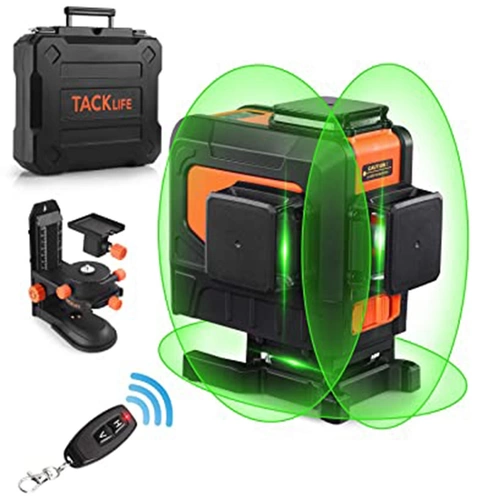 TACKLIFE SC-L12 3 x 360-Grad selbstnivellierender grüner Kreuzlinien-Laser-Tool, 132 Fuß mit Fernbedienung, Pulsmode, verstellbare magnetische Basis TACKLIFE SC-L12 3 x 360-Grad selbstnivellierender grüner Kreuzlinien-Laser-Tool, 132 Fuß mit Fernbedienung, Pulsmode, verstellbare magnetische Basis