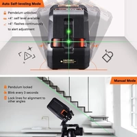 TACKLIFE SC-L07G, Linienlaser, 30 m grüner Kreuzlinienlaser, 110° unabhängiger heller Laser, IP54 wasserdicht, selbstnivellierend, 360° TACKLIFE SC-L07G, Linienlaser, 30 m grüner Kreuzlinienlaser, 110° unabhängiger heller Laser, IP54 wasserdicht, selbstnivellierend, 360°