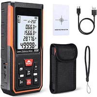 TACKLIFE S5-60, 60 m Laser-Entfernungsmesser, Lasermessgerät, USB-Aufladung, ±2 mm Genauigkeit, elektronischer Winkelsensor, 99 Speicher, m/in/ft/ft TACKLIFE S5-60, 60 m Laser-Entfernungsmesser, Lasermessgerät, USB-Aufladung, ±2 mm Genauigkeit, elektronischer Winkelsensor, 99 Speicher, m/in/ft/ft