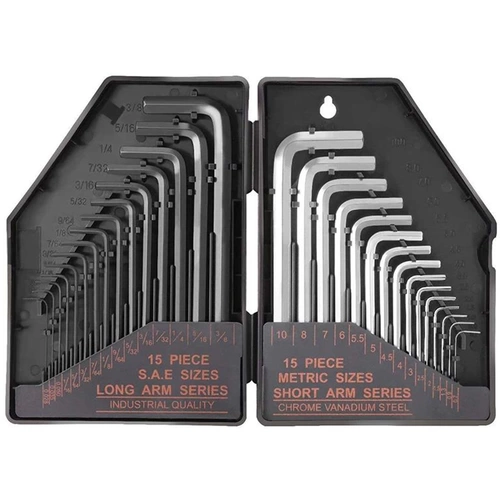 Tacklife HHW1A 30 Stück/Satz Flachkopf Sechskantschlüssel Satz Handwerkzeuge Tacklife HHW1A 30 Stück/Satz Flachkopf Sechskantschlüssel Satz Handwerkzeuge