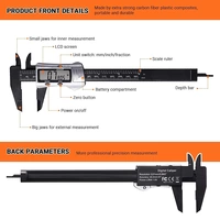 TACKLIFE DC03, Digitaler Messschieber Schieblehre, 150 mm mit Zoll/Millimeter/Bruchteil-Umrechnung, Höhere Genauigkeit (0,01 mm), Automatische TACKLIFE DC03, Digitaler Messschieber Schieblehre, 150 mm mit Zoll/Millimeter/Bruchteil-Umrechnung, Höhere Genauigkeit (0,01 mm), Automatische