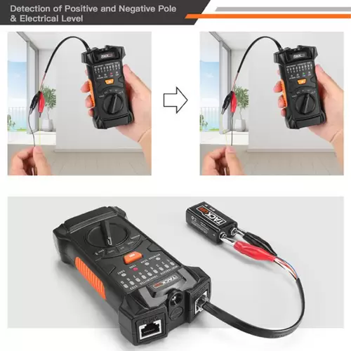 TACKLIFE CT03 Wire Tracker, Multifunktionaler RJ11 RJ45 Kabeltester, Kabeltester Leitungssucher mit NCV-Sonde für die Netzwerkkabelsortierung TACKLIFE CT03 Wire Tracker, Multifunktionaler RJ11 RJ45 Kabeltester, Kabeltester Leitungssucher mit NCV-Sonde für die Netzwerkkabelsortierung