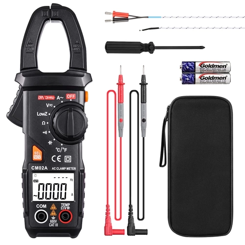 TACKLIFE CM02A, Digitales Zangenmessgerät, Multimeter, automatische Reichweite, 600 A, TRMS 6000 Counts NCV mit Wechselstrom / Gleichstrom TACKLIFE CM02A, Digitales Zangenmessgerät, Multimeter, automatische Reichweite, 600 A, TRMS 6000 Counts NCV mit Wechselstrom / Gleichstrom