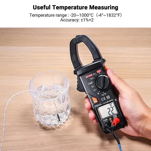 TACKLIFE CM02A, Digitales Zangenmessgerät, Multimeter, automatische Reichweite, 600 A, TRMS 6000 Counts NCV mit Wechselstrom / Gleichstrom TACKLIFE CM02A, Digitales Zangenmessgerät, Multimeter, automatische Reichweite, 600 A, TRMS 6000 Counts NCV mit Wechselstrom / Gleichstrom