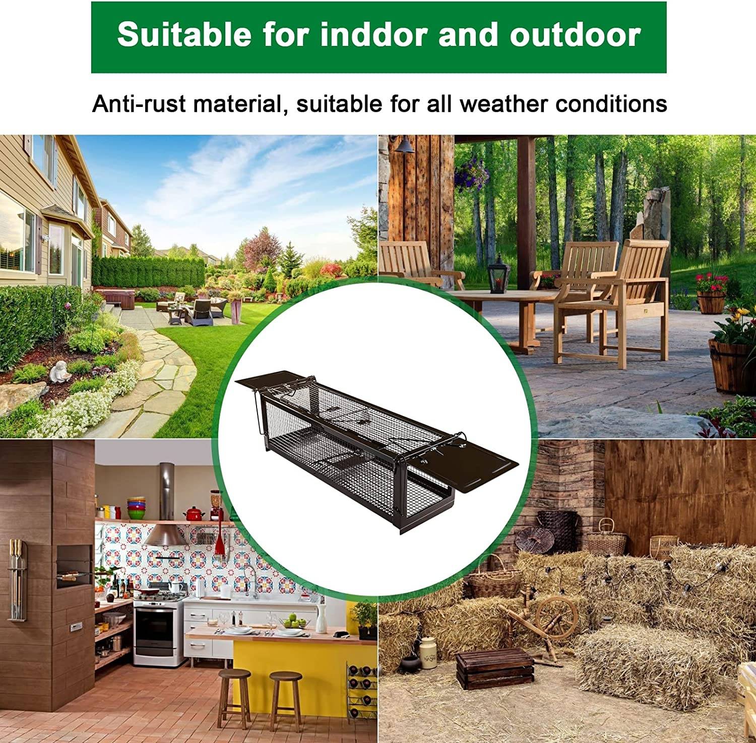 RatzFatz 2MTBSL60, 2x Lebendfalle Doppelpackung Groß, Premium Rattenfalle Wiederverwendbar, Mausefalle Lebend, 2 Türen, Ersetzt Schlagfallen, Sieben