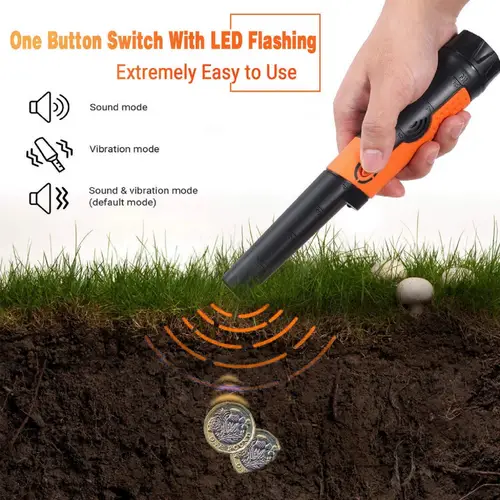 TACKLIFE MPP01 Pinpointer Metalldetektor IP68, hohe Empfindlichkeit, Unterwassermessung, 360° Scan, mit LED-Taschenlampe TACKLIFE MPP01 Pinpointer Metalldetektor IP68, hohe Empfindlichkeit, Unterwassermessung, 360° Scan, mit LED-Taschenlampe