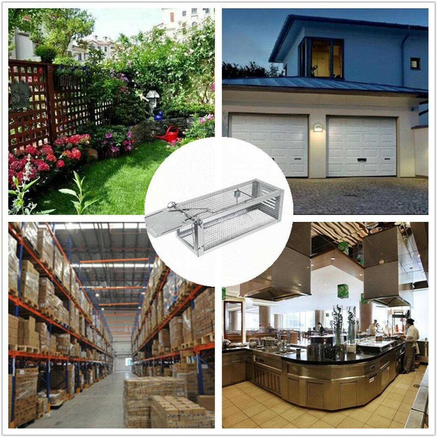 RatzFatz MTBSL60 Lebendfalle Groß, Premium Rattenfalle Wiederverwendbar, Mausefalle Lebend, 2 Türen, Ersetzt Schlagfallen, Siebenschläfer XXL, Trag