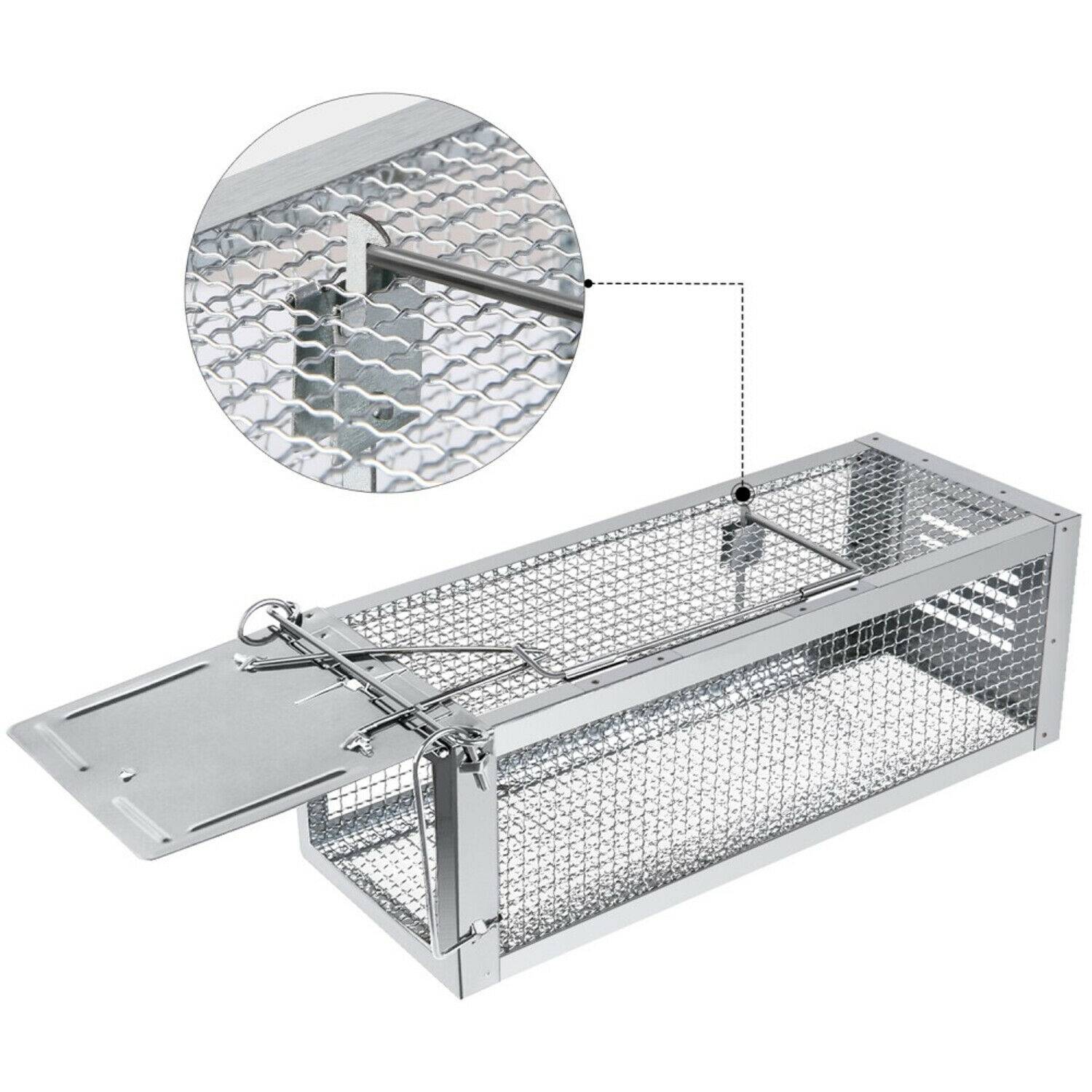 RatzFatz MTBSL60 Lebendfalle Groß, Premium Rattenfalle Wiederverwendbar, Mausefalle Lebend, 2 Türen, Ersetzt Schlagfallen, Siebenschläfer XXL, Trag