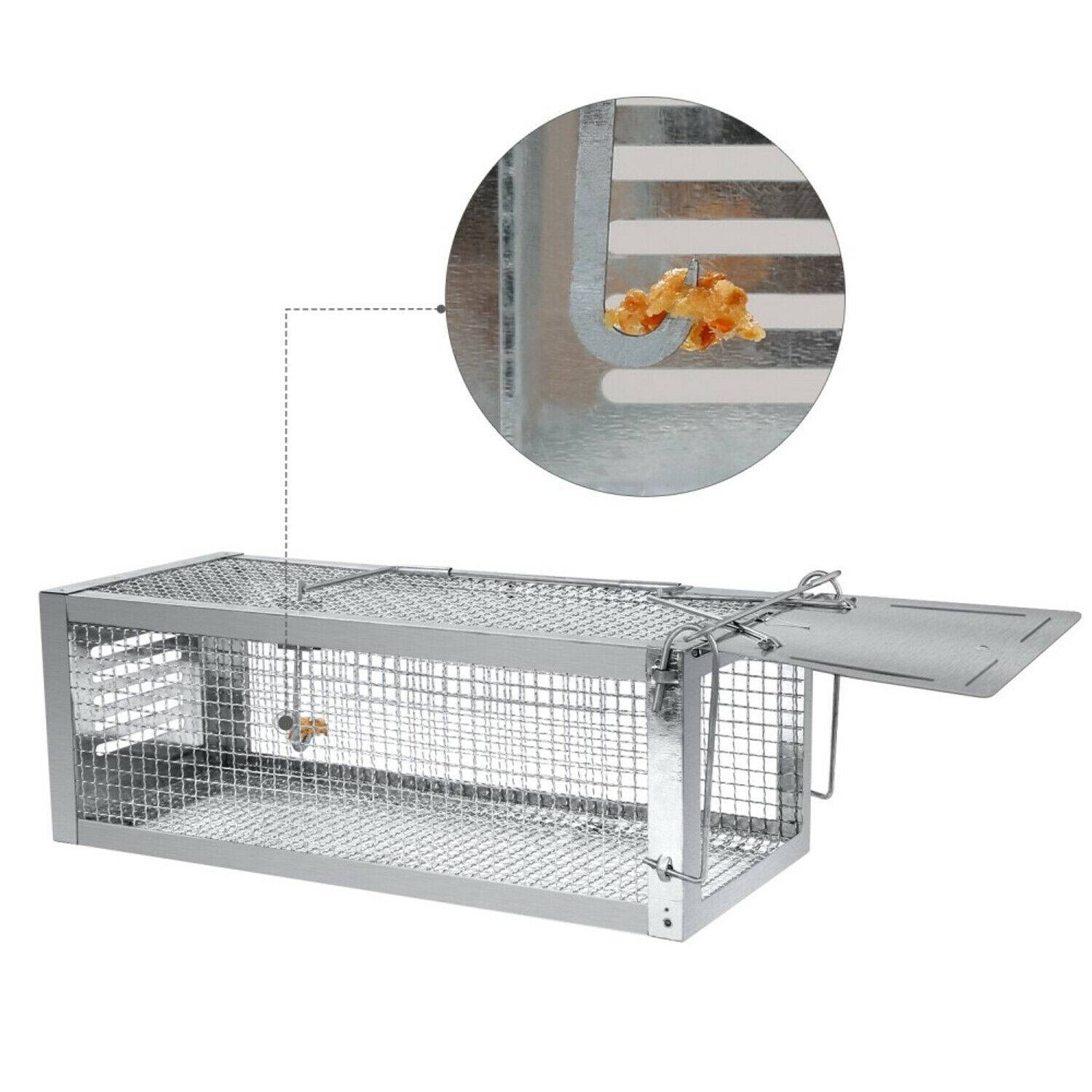 RatzFatz MTBSL60 Lebendfalle Groß, Premium Rattenfalle Wiederverwendbar, Mausefalle Lebend, 2 Türen, Ersetzt Schlagfallen, Siebenschläfer XXL, Trag