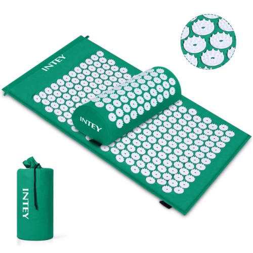INTEY NY-CT34-Whigre Akupressur-Set, Akupressurmatte & Akupressurkiss zur Entspannung, Weiß/grün INTEY NY-CT34-Whigre Akupressur-Set, Akupressurmatte & Akupressurkiss zur Entspannung, Weiß/grün