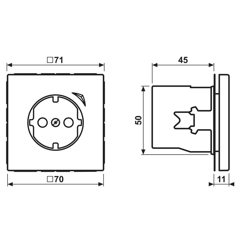 Jung SCHUKO Steckdose 16 A 250V BT LS 1521 SE SW