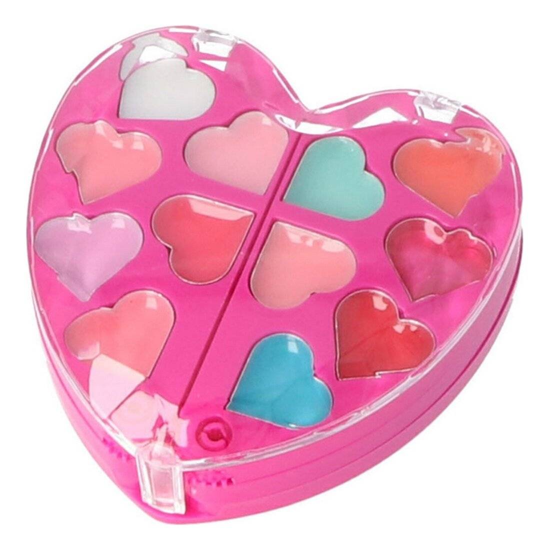 Set Maquillaje En Forma De Corazón
