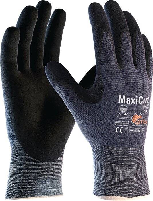 Schnittschutzhandschuhe MaxiCut Größe 10 blau/schwarz