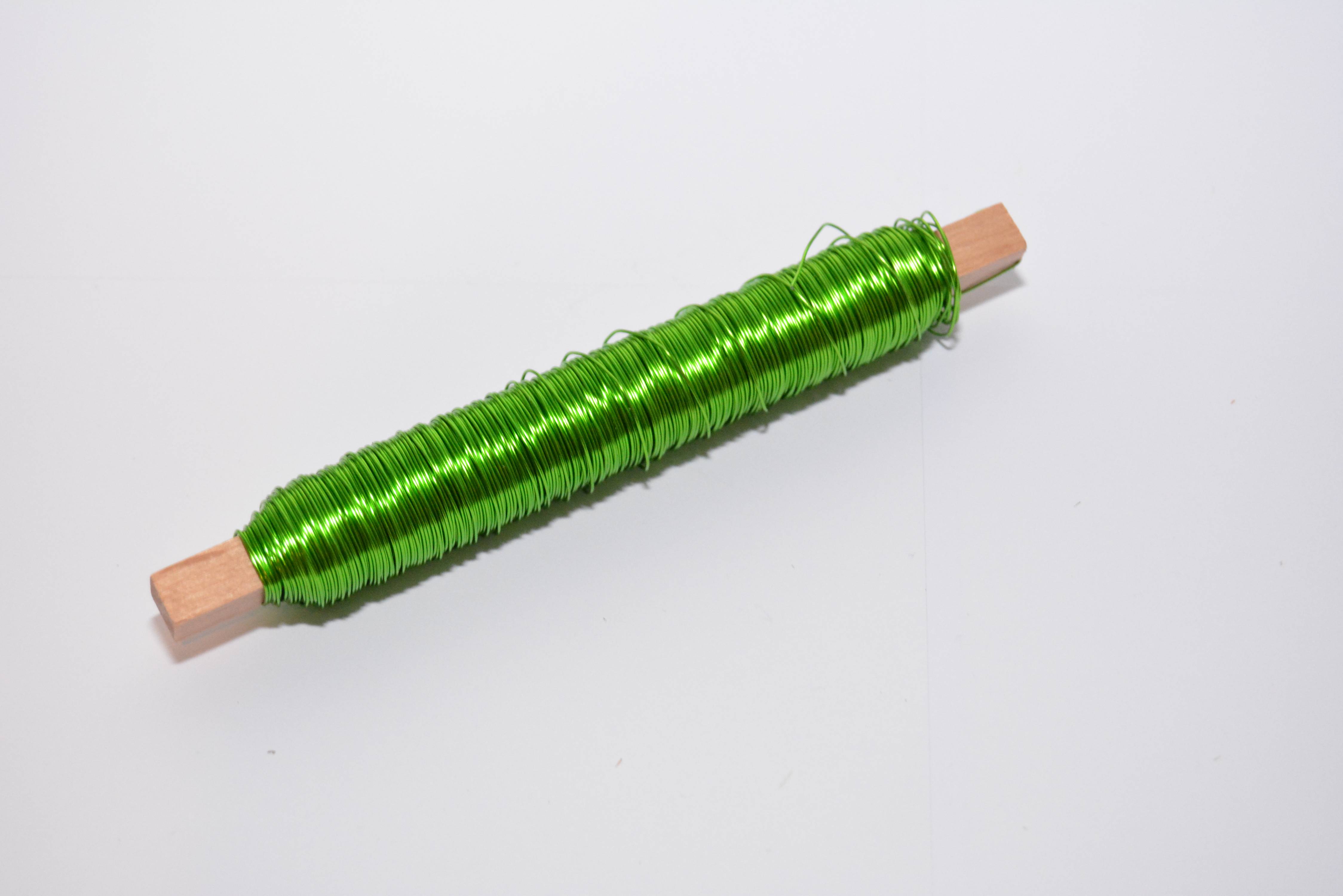 Decolackdraht Bindedraht Wickeldraht Blumendraht apfelgrün ca. 0,50 mm 50 m