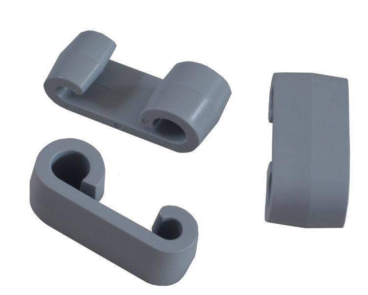 Packung 100 Stück - Expander - Doppelhaken - Planenhaken - Expander-Doppelhaken grau