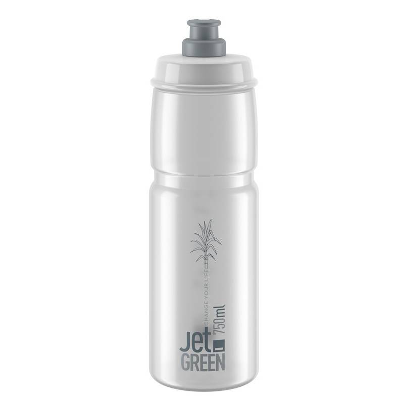 Elite Trinkflasche Elite Jet Green 750ml, klar/grau, Biokunststoff, klar