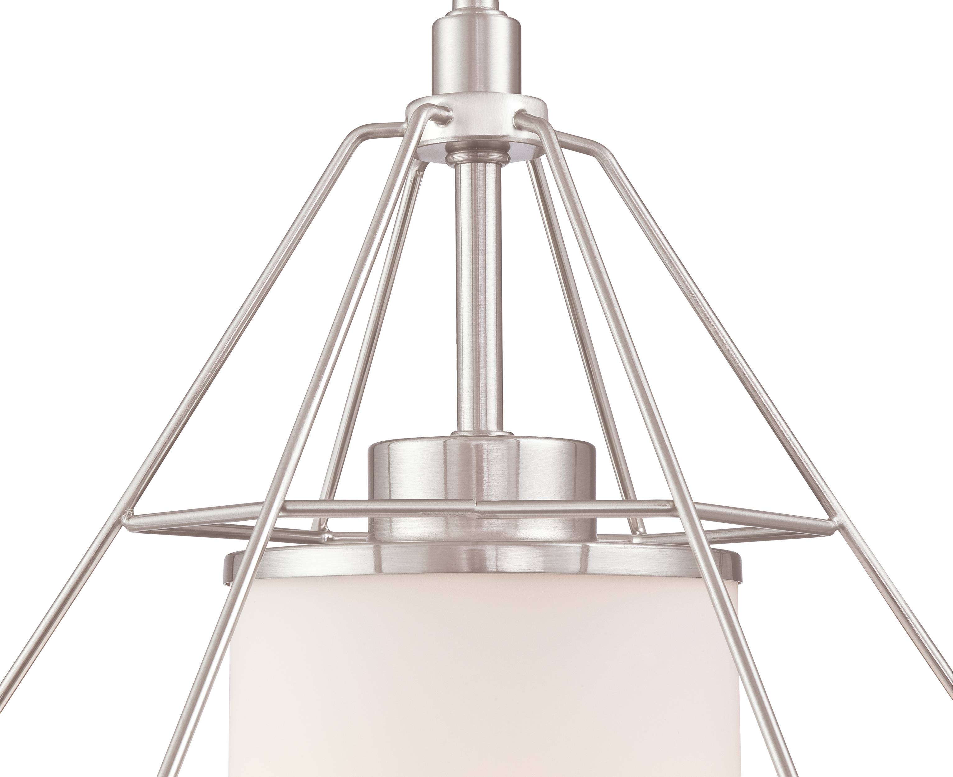 Pendelleuchte Art Déco Nickel gebürstet