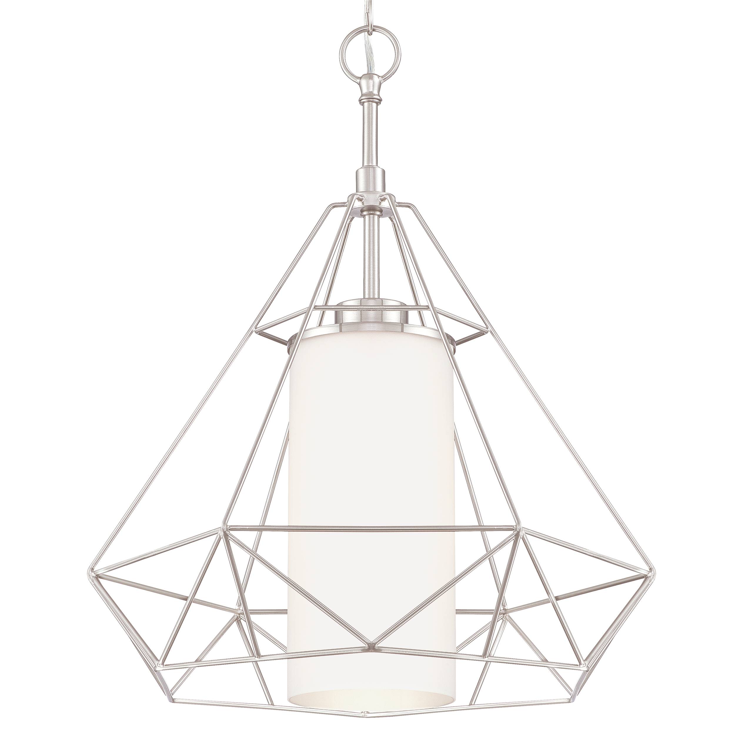 Pendelleuchte Art Déco Nickel gebürstet