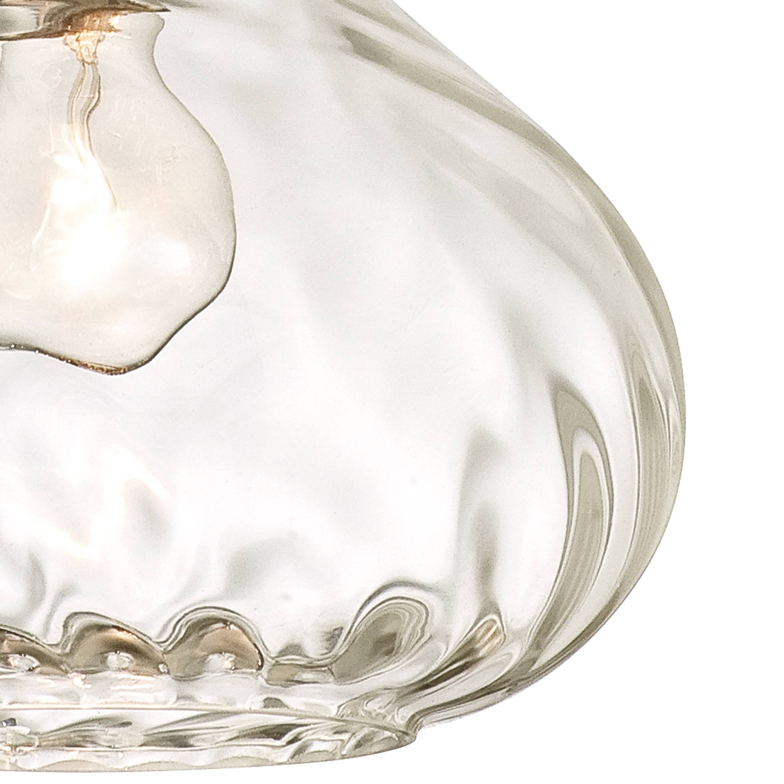 Pendelleuchte Hammerschlagglas