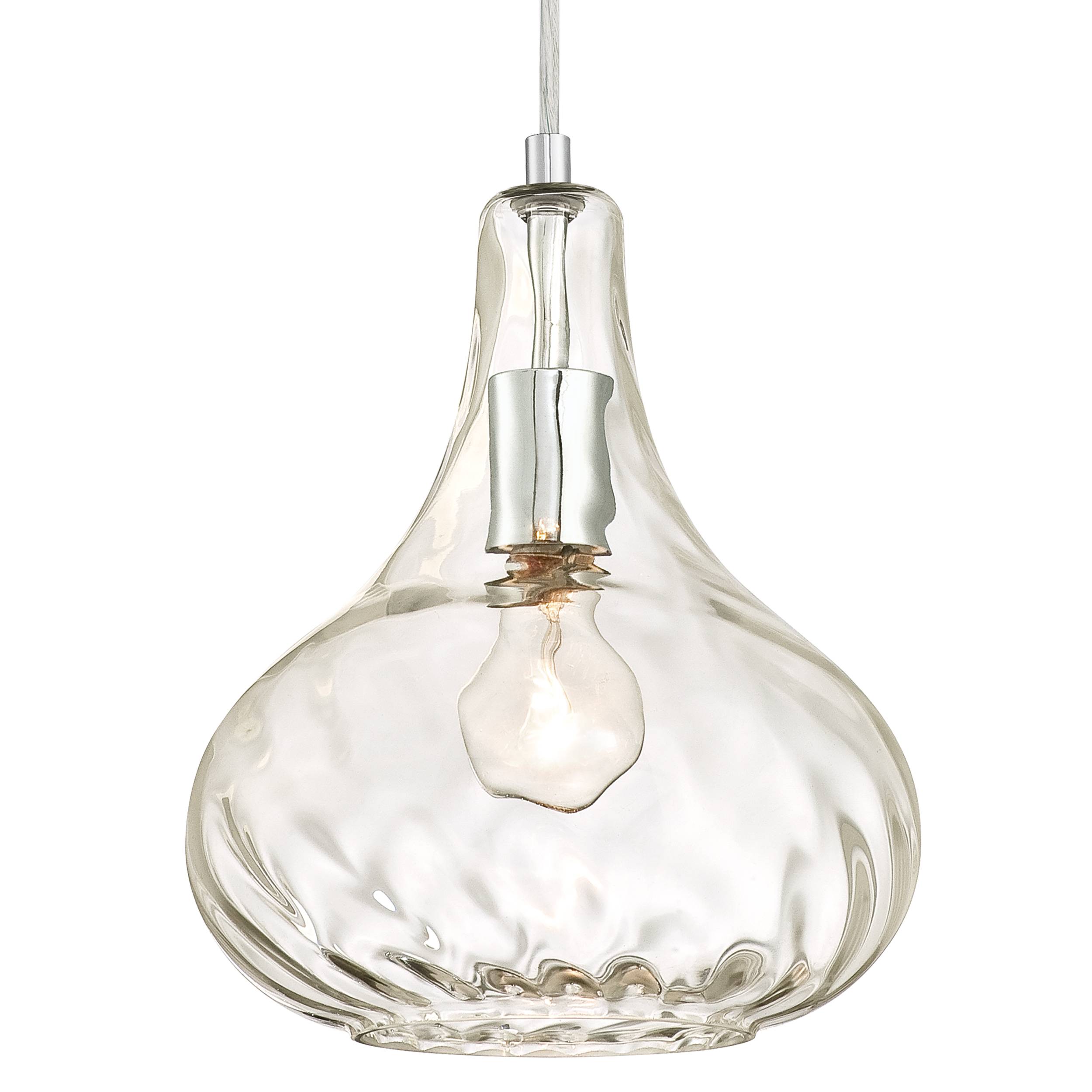 Pendelleuchte Hammerschlagglas