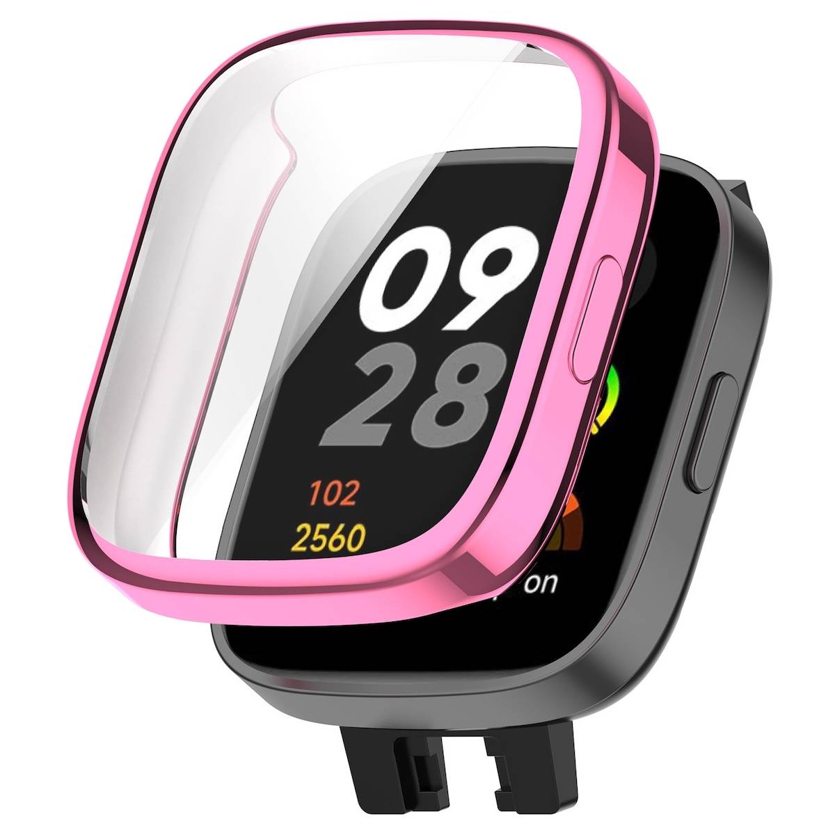 Full TPU Watch Pink für Xiaomi Redmi Watch 3 Cover Etuis Schutzhülle
