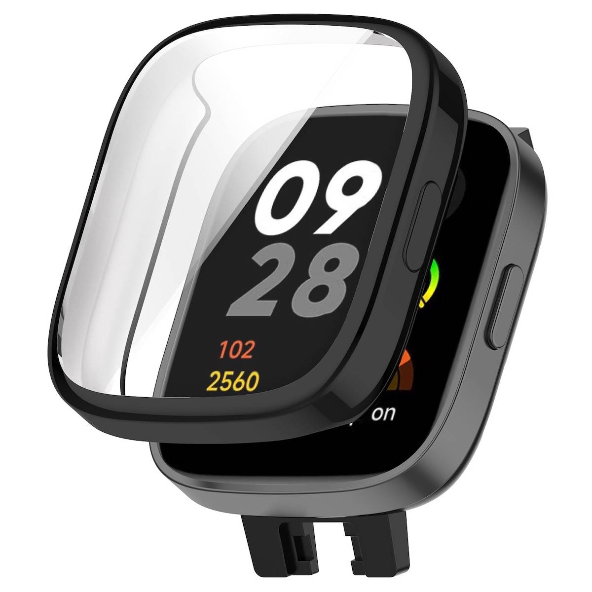 Full TPU Watch Schwarz für Xiaomi Redmi Watch 3 Cover Etui Schutzhülle