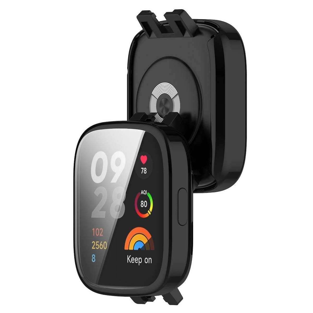 Full TPU Watch Schwarz für Xiaomi Redmi Watch 3 Cover Etui Schutzhülle