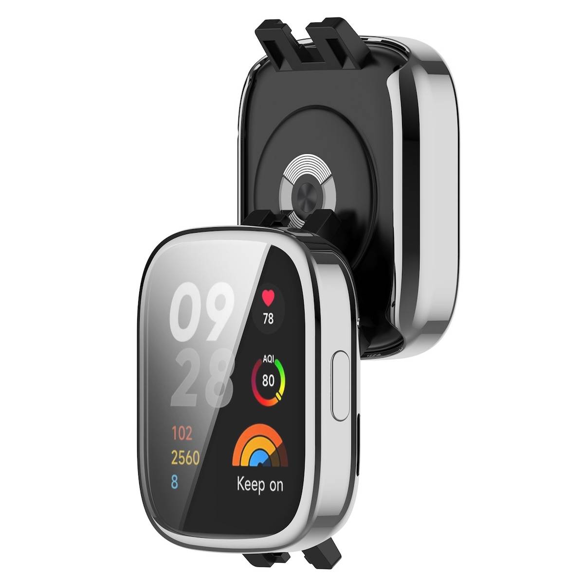 Full TPU Watch Silber für Xiaomi Redmi Watch 3 Cover Etuis Schutzhülle