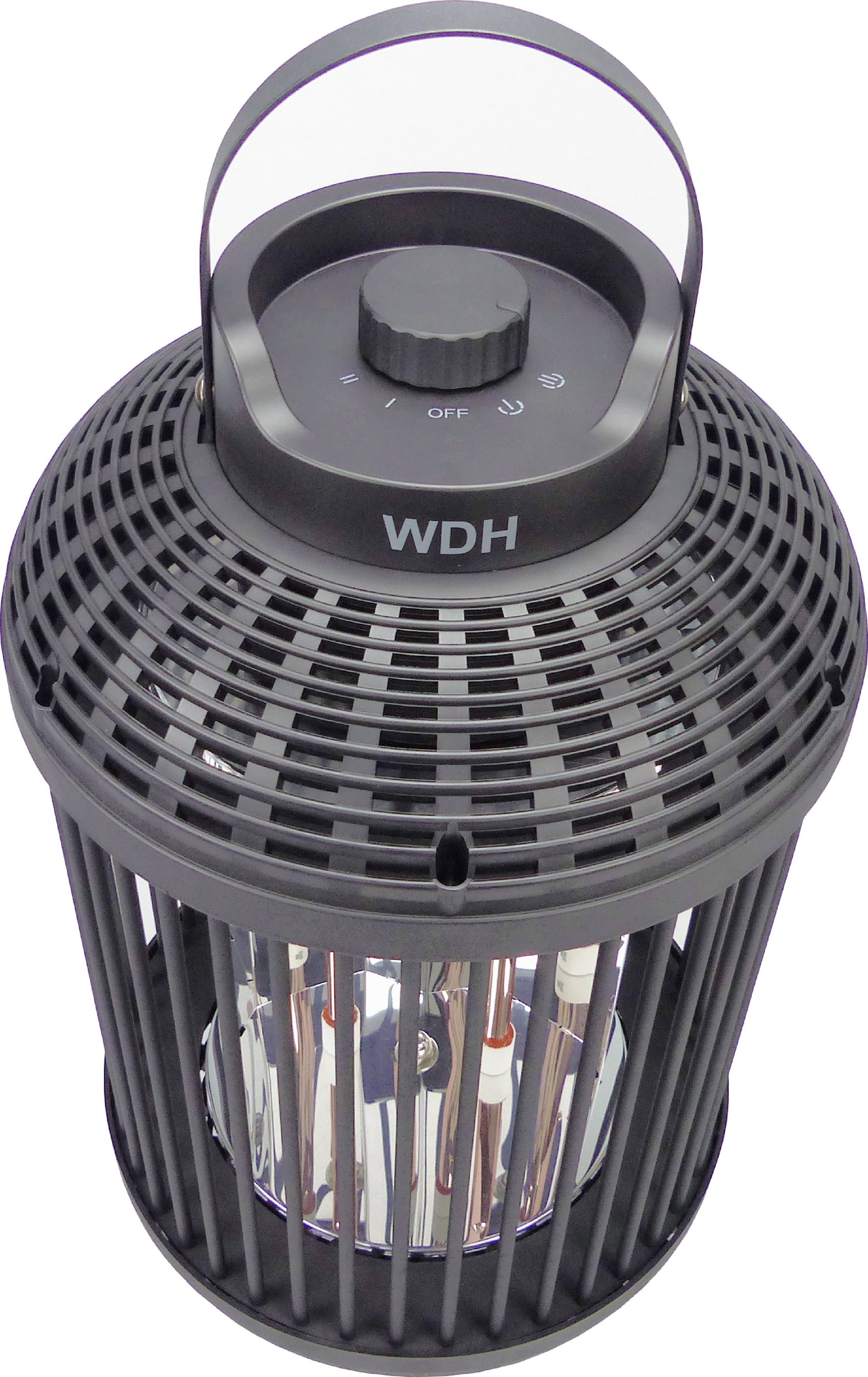 WDH Heizlaterne WDH-12HL - 1.200 W - Außenbereichstauglich/Outdoor - Terrasse, Balkon, Garten