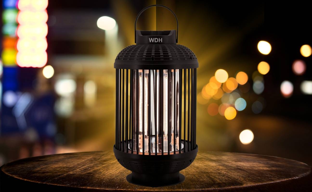 WDH Heizlaterne WDH-H12 - 1.200 W - Außenbereichstauglich/Outdoor - Terrasse, Balkon, Garten