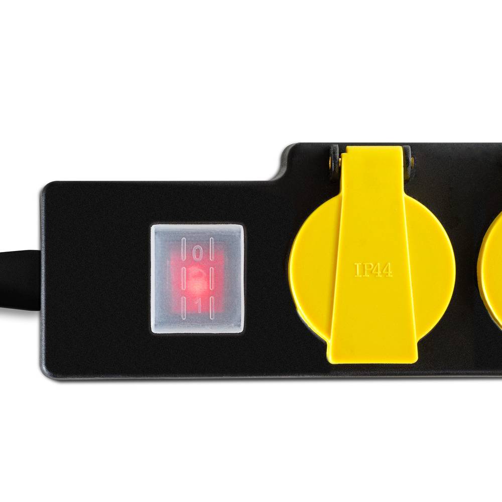 TROTEC Steckdosenleiste mit selbstschließender Schutzklappe PVP6 Mehrfachstecker Multistecker Maximalleistung von 3.500 Watt Langes 2 m Kabel