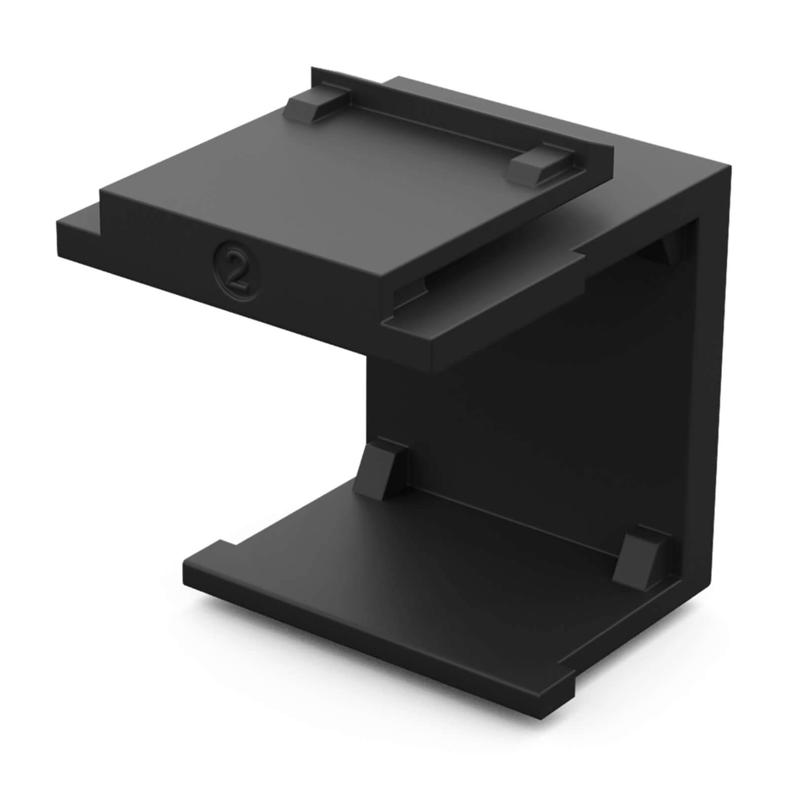 hb-digital Keystone Staubschutz für Patch Panel Keystone Abdeckung für Ihr Keystone System schwarz