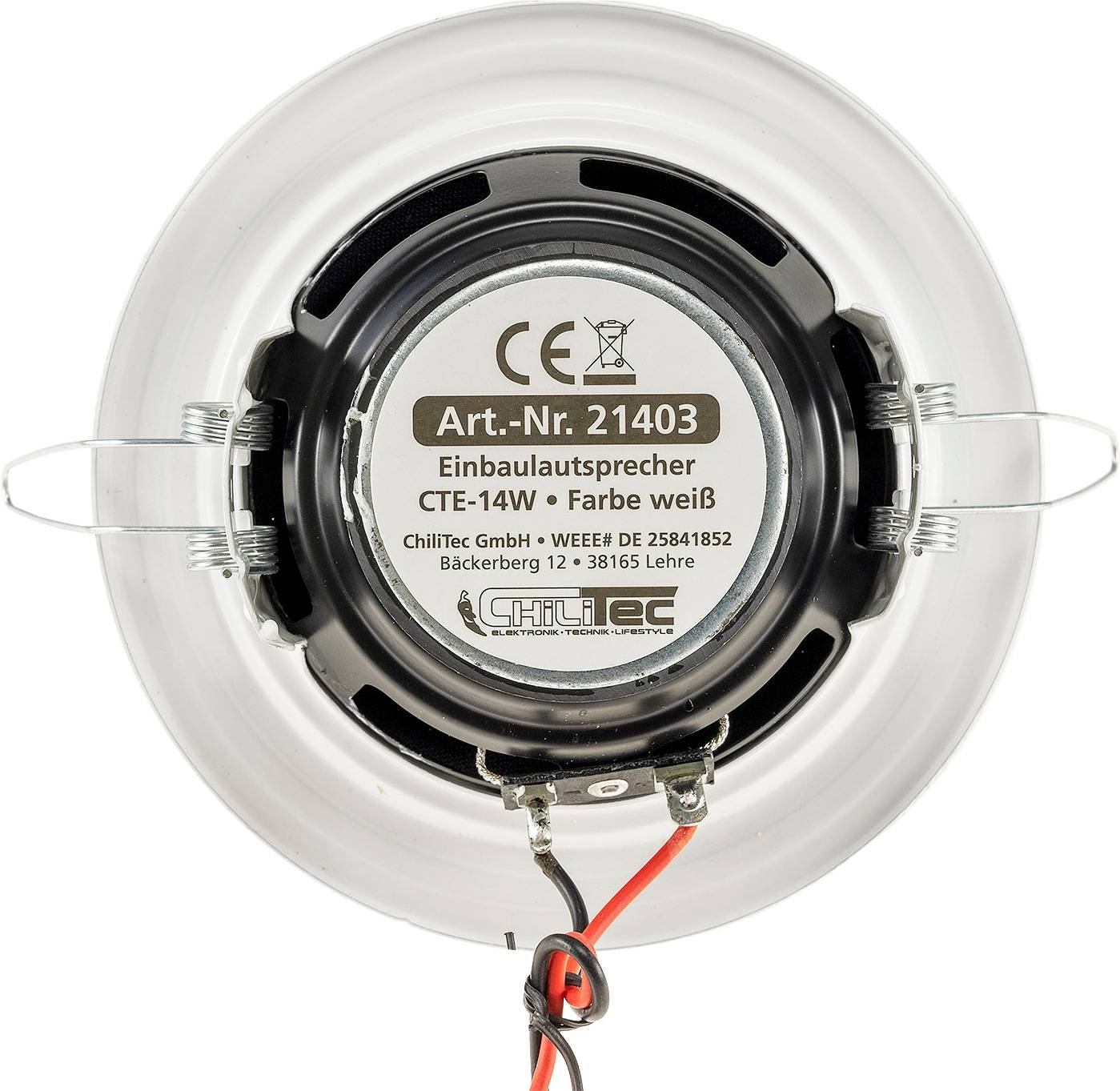 CHILITEC Einbaulautsprecher CTE-14w, 60 W, Einbau Ø 108 mm, weiß