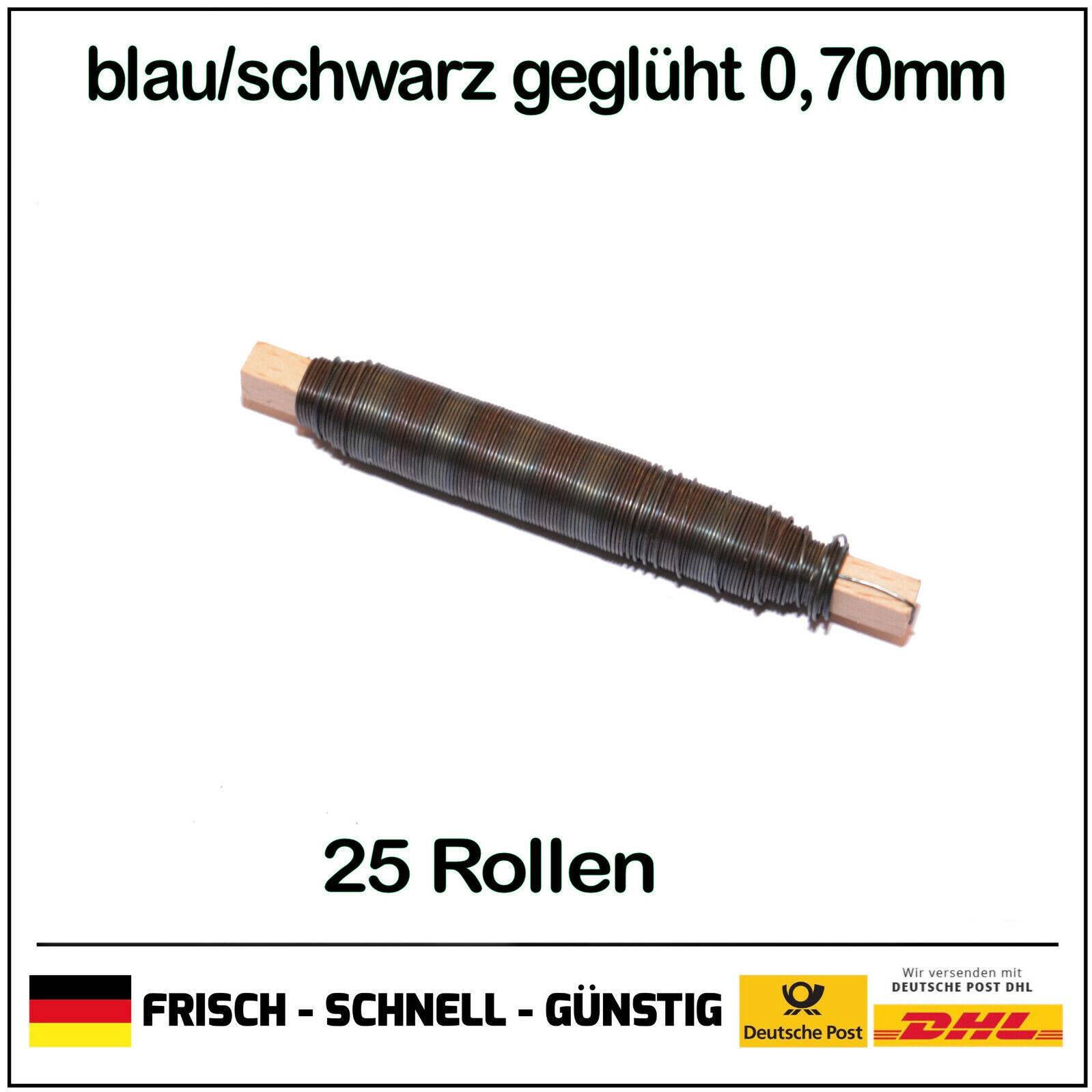 Bindedraht, Wickeldraht, Blumendraht geglüht 2,5Kg = 25 Rollen Stärke ca. 0,70mm