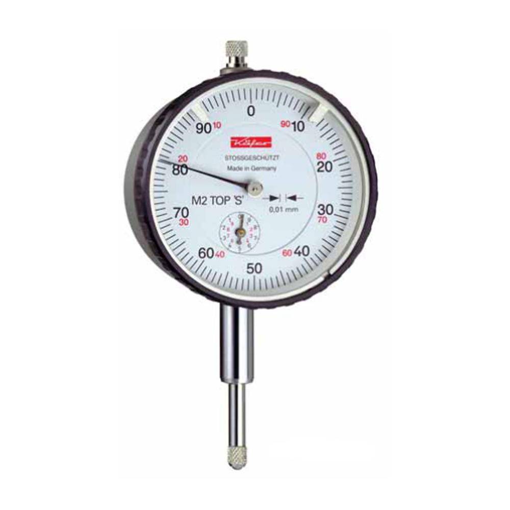 Präzisions-Messuhr M 2 TOP S - Messspanne 10 mm - Zeigerumdrehung 1 mm - mit Stoßschutz