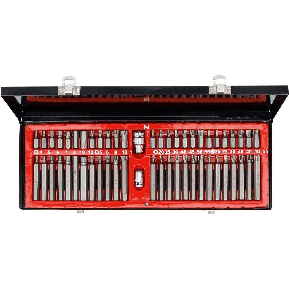 Kombi-Bit-Satz - 54-teilig - Chrom-Vanadium-Stahl - im Metallkoffer