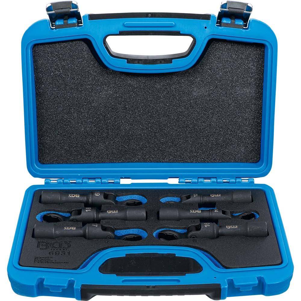 Hahnenfußschlüssel-Satz - 6-teilig - Antrieb Innenvierkant 12,5 mm (1/2") - flexibel