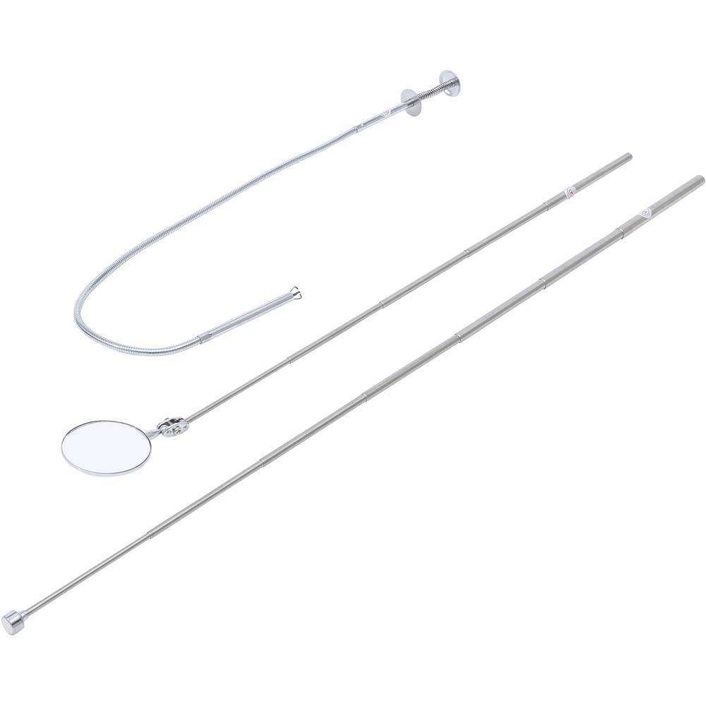 Magnetheber- / Krallengreifer- und Inspektionsspiegel-Satz - 3-teilig