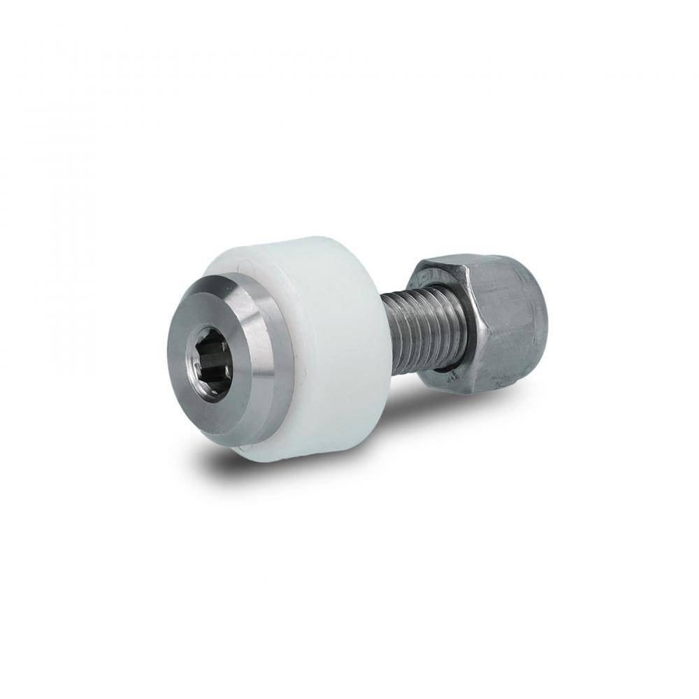 Führungsrolle - Polyamidrad - Edelstahl-Gewinde - Rad-Ø 30 mm