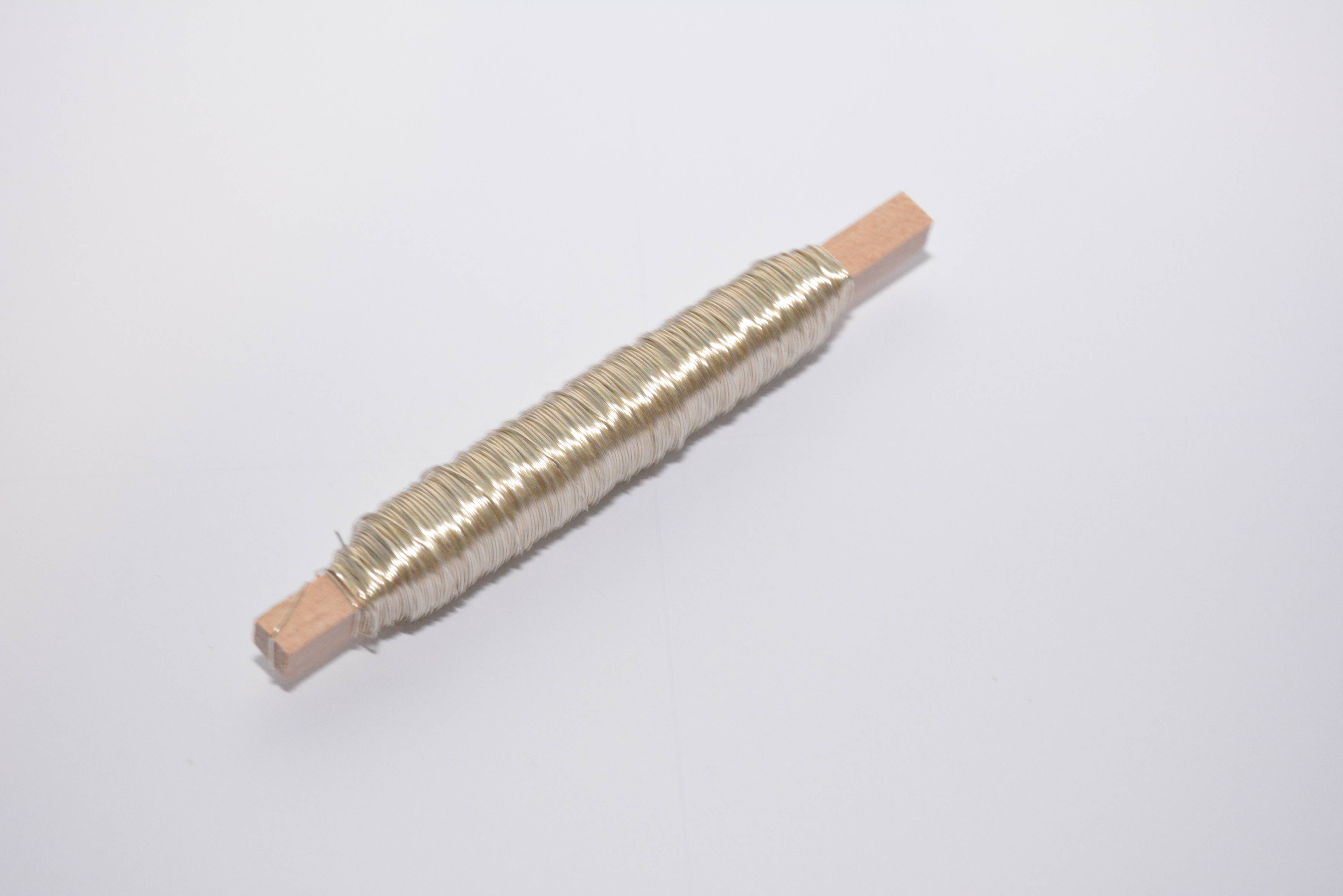 Decolackdraht Bindedraht Wickeldraht Blumendraht champagner ca. 0,50 mm 50 m