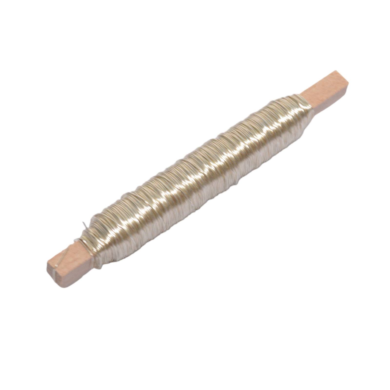 Decolackdraht Bindedraht Wickeldraht Blumendraht champagner ca. 0,50 mm 50 m