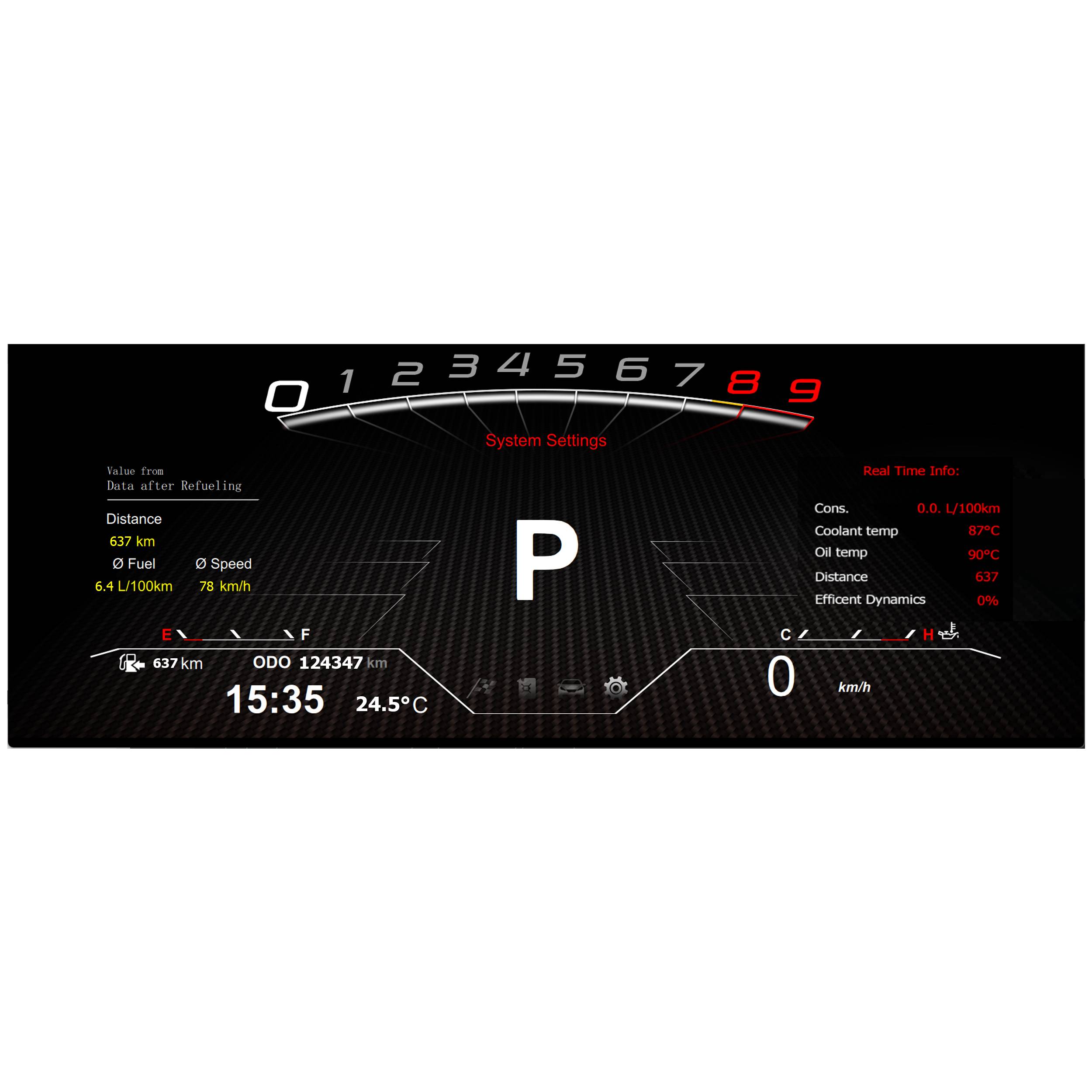 Für BMW 7er E65 E66 Alpina B7 Digital Tacho Kombiinstrument LED