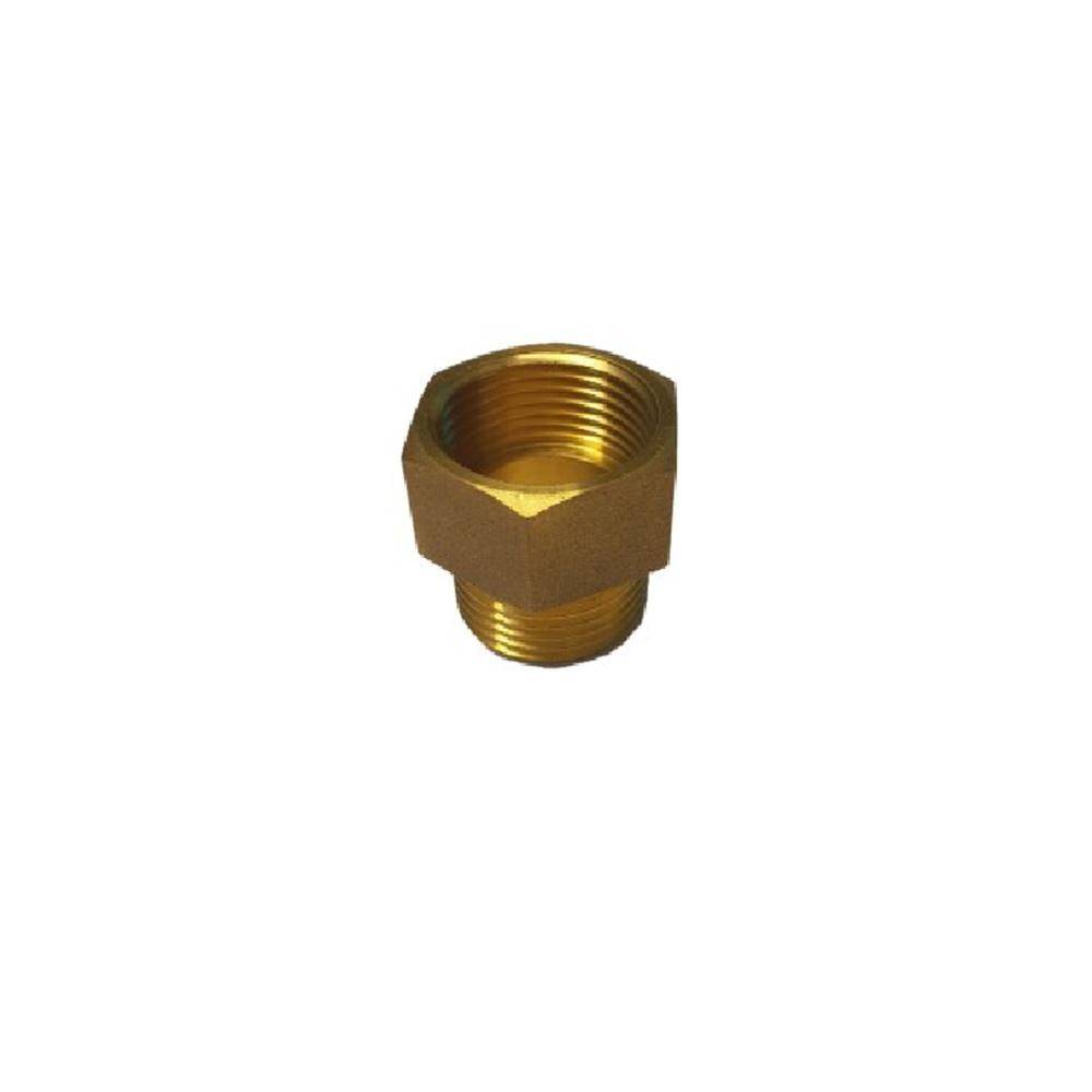 Muffennippel - Messing - beidseitig flachdichtend - AG 1'' - IG 1'' - Nennweite 20 mm