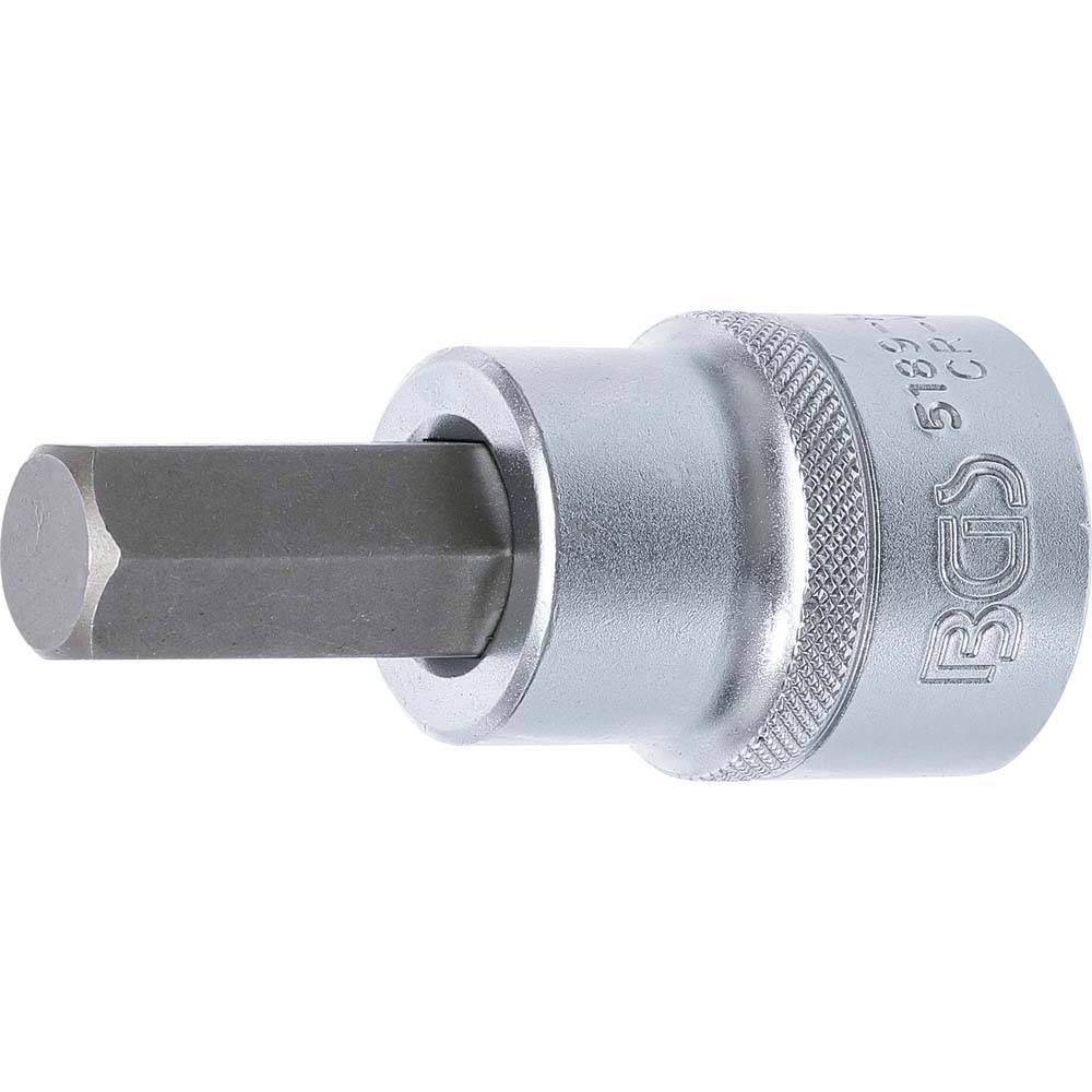 Bit-Einsatz - Abtriebsprofil Innensechskant 17 mm - Antriebsprofil Innenvierkant 20 mm