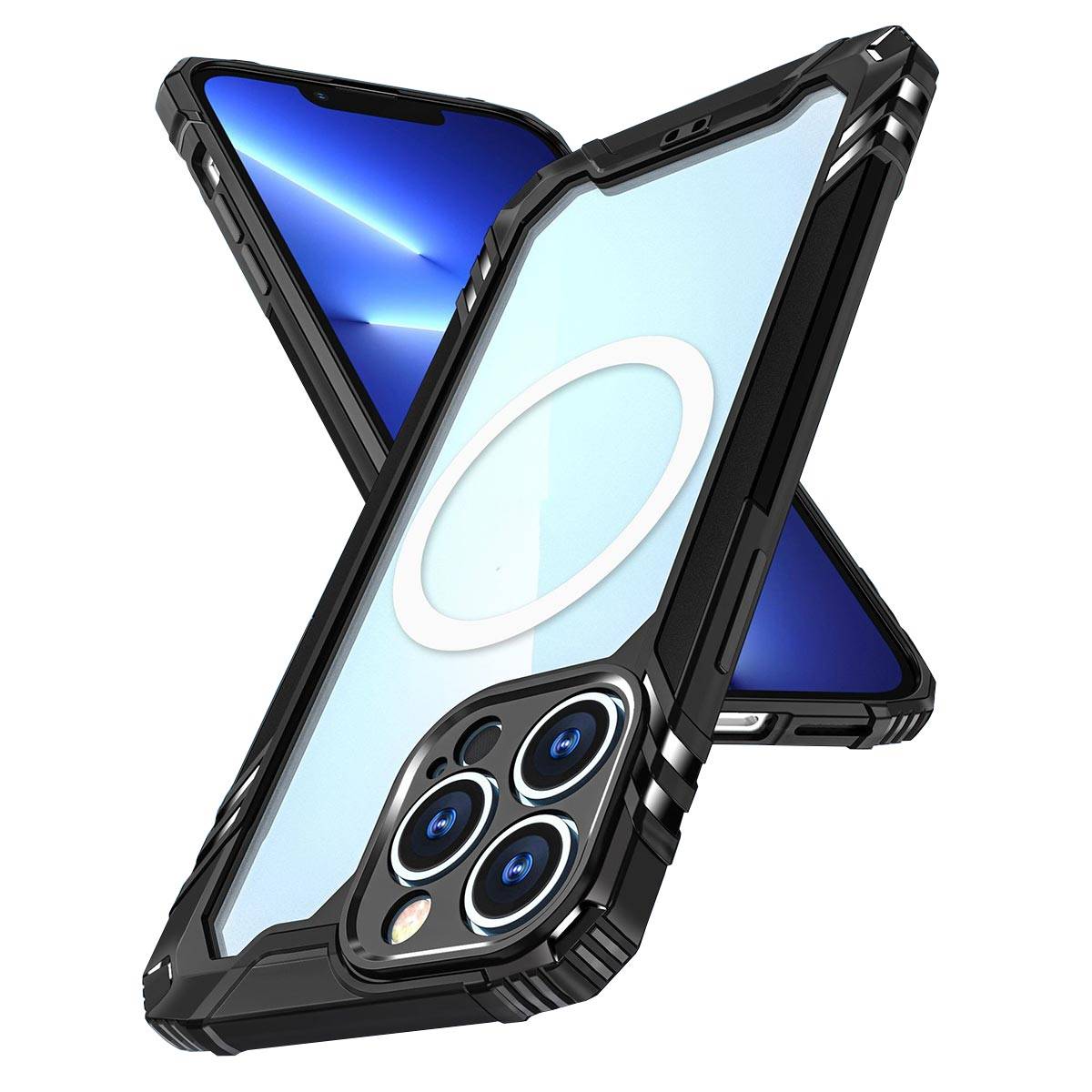 Apple iPhone 14 Pro Max Electroplating TPU Hülle Tasche Schutz Schwarz