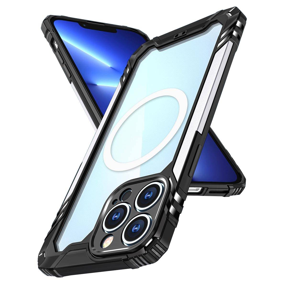 Apple iPhone 14 Pro Max Electroplating TPU Hülle Tasche Schutz Silber