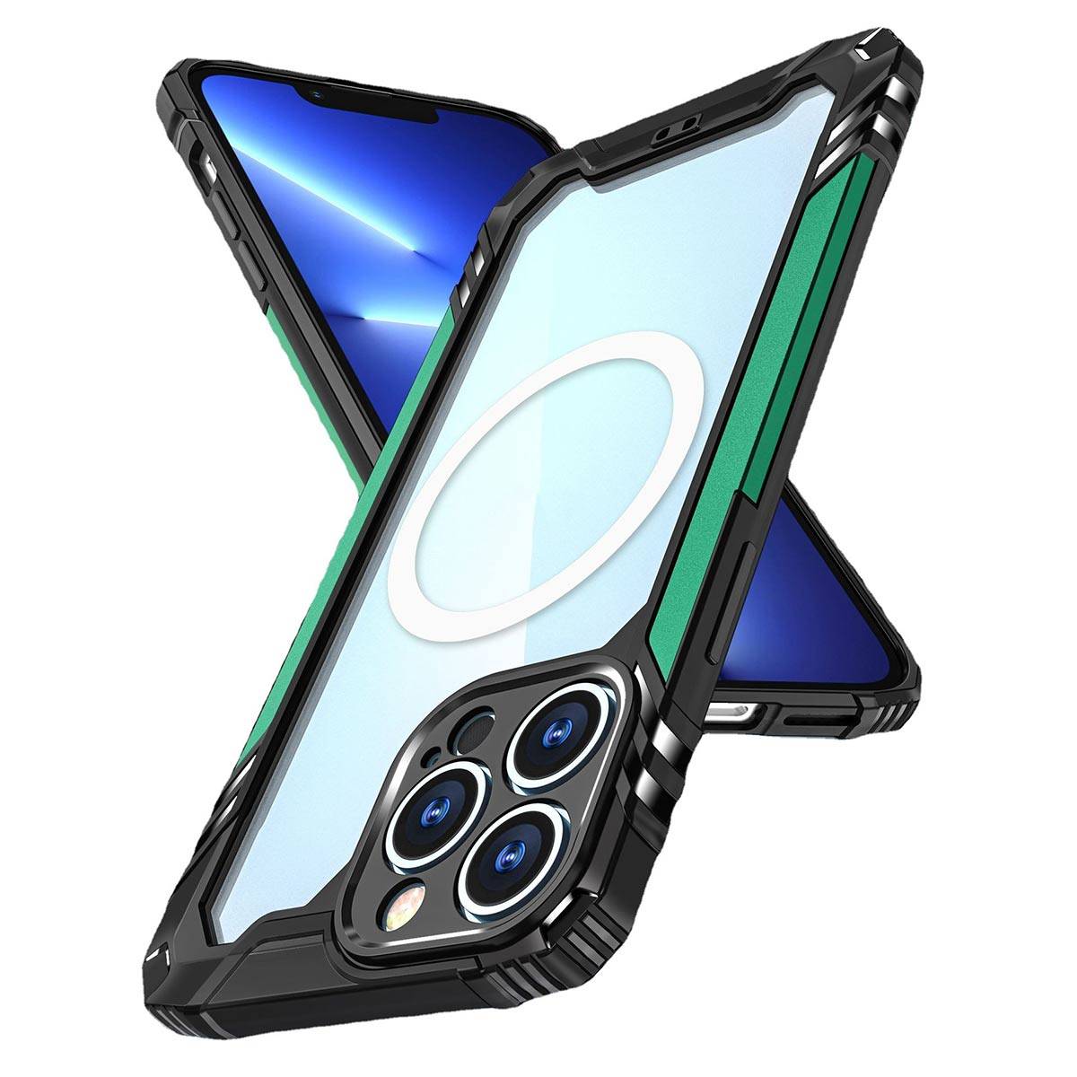 Für Apple iPhone 14Pro Max Electroplating TPU Hülle Tasche Schutz Grün